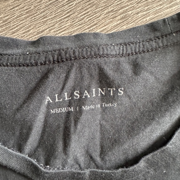 AllSaints Men’s Black Logo T-Shirt – Size M - Picture 2 of 7